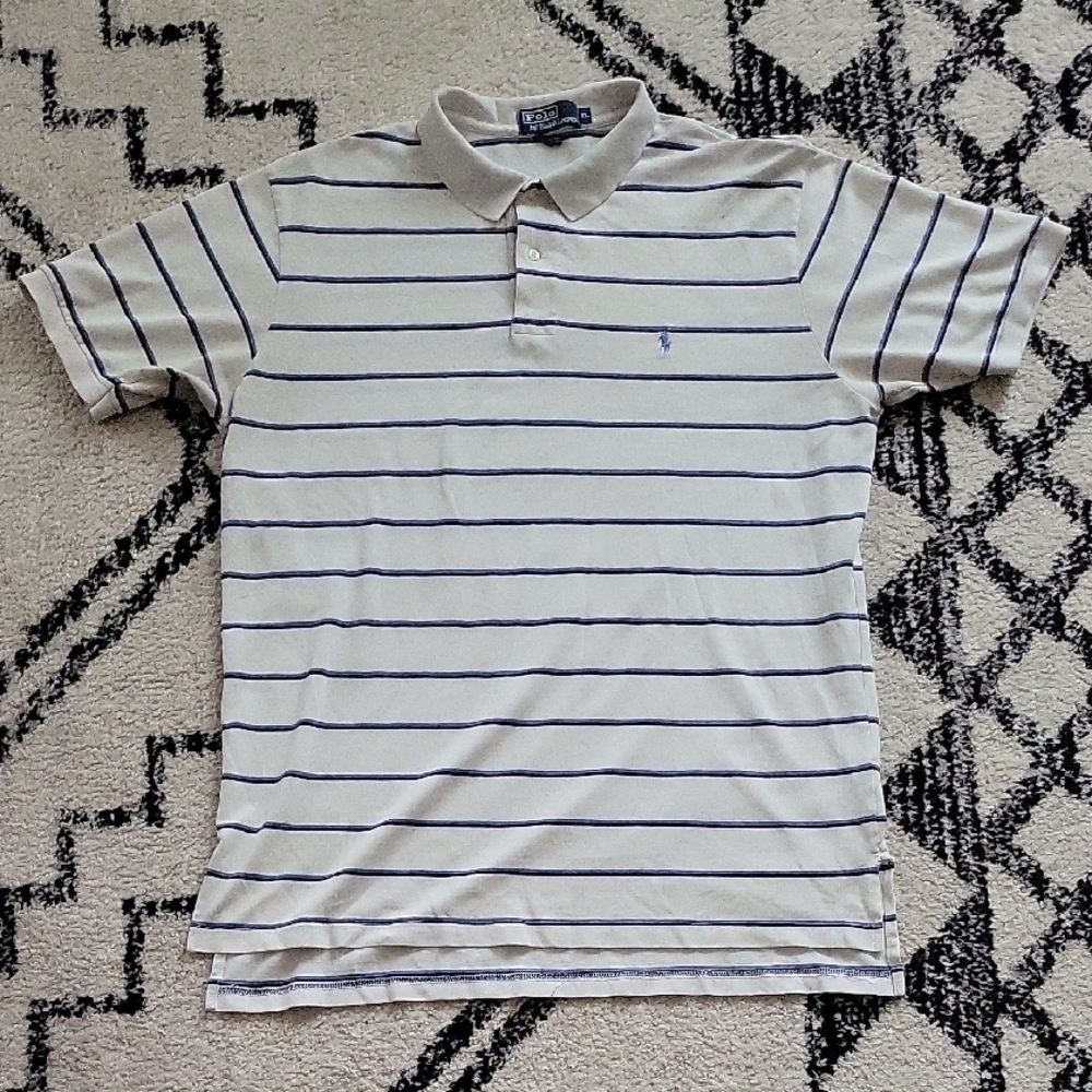 Ralph Lauren Polo with Navy and Black Stripes - Picture 2 of 5